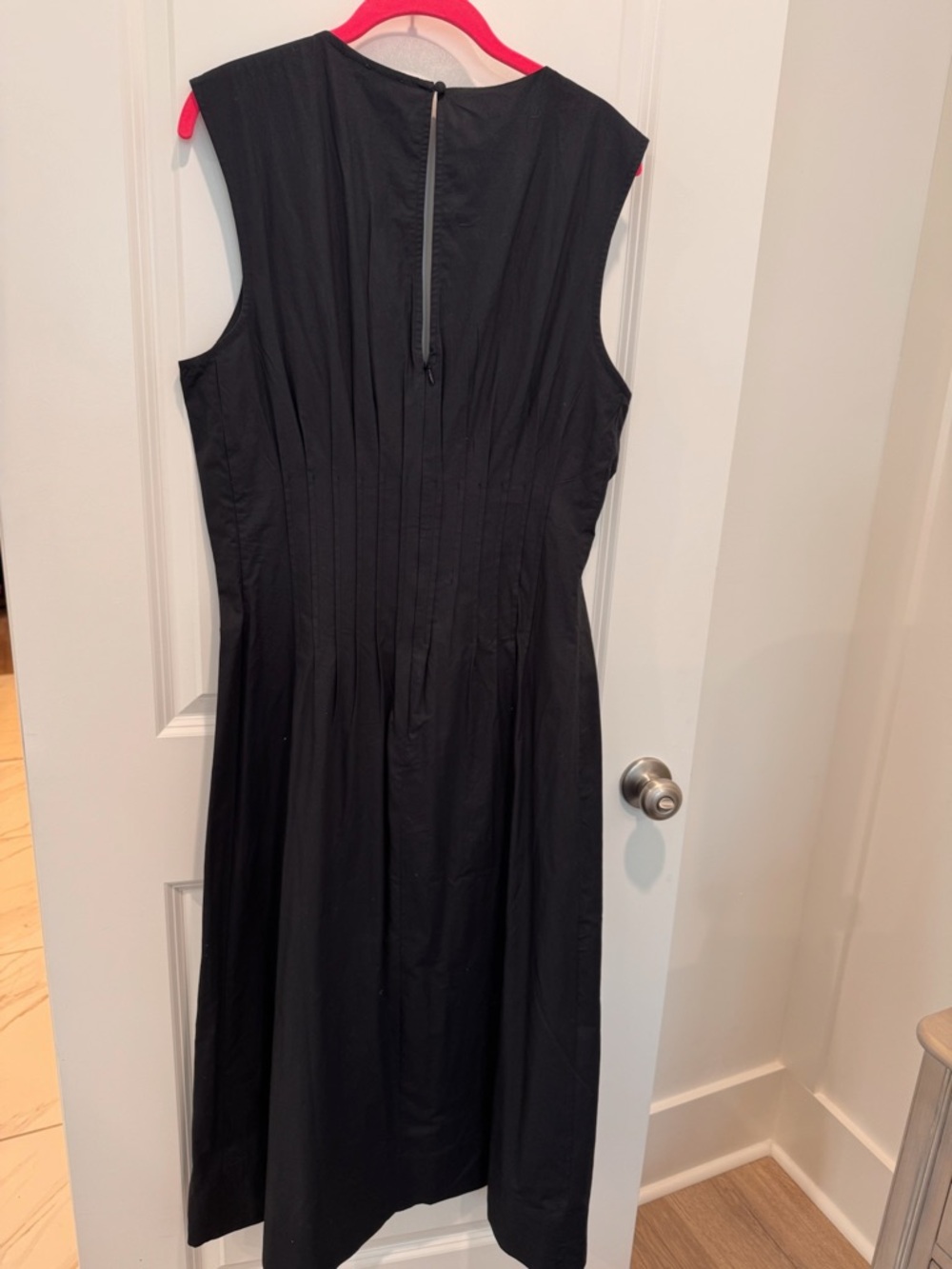 Maeve Black Pleated V-Neck Midi Dress - Picture 4 of 4